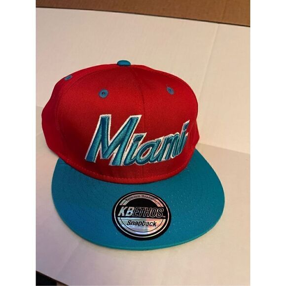 KBETHOS SnapBack headwear Red Miami Adjustable Baseball hat - Picture 1 of 5
